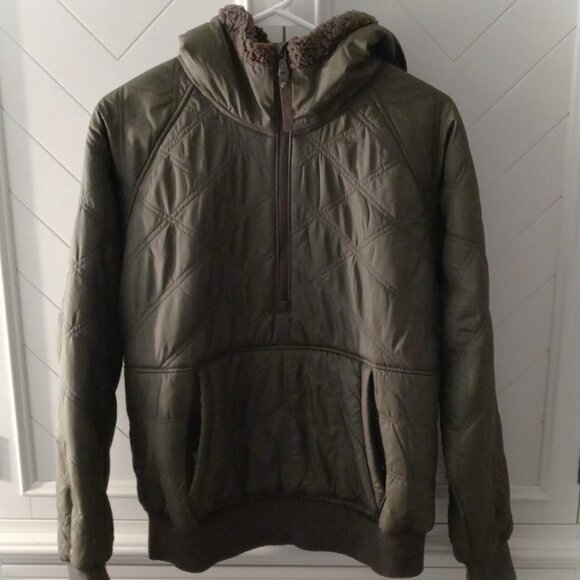 Prana Esla Hooded Half Zip Small Green Pullover Jacket - Picture 6 of 11